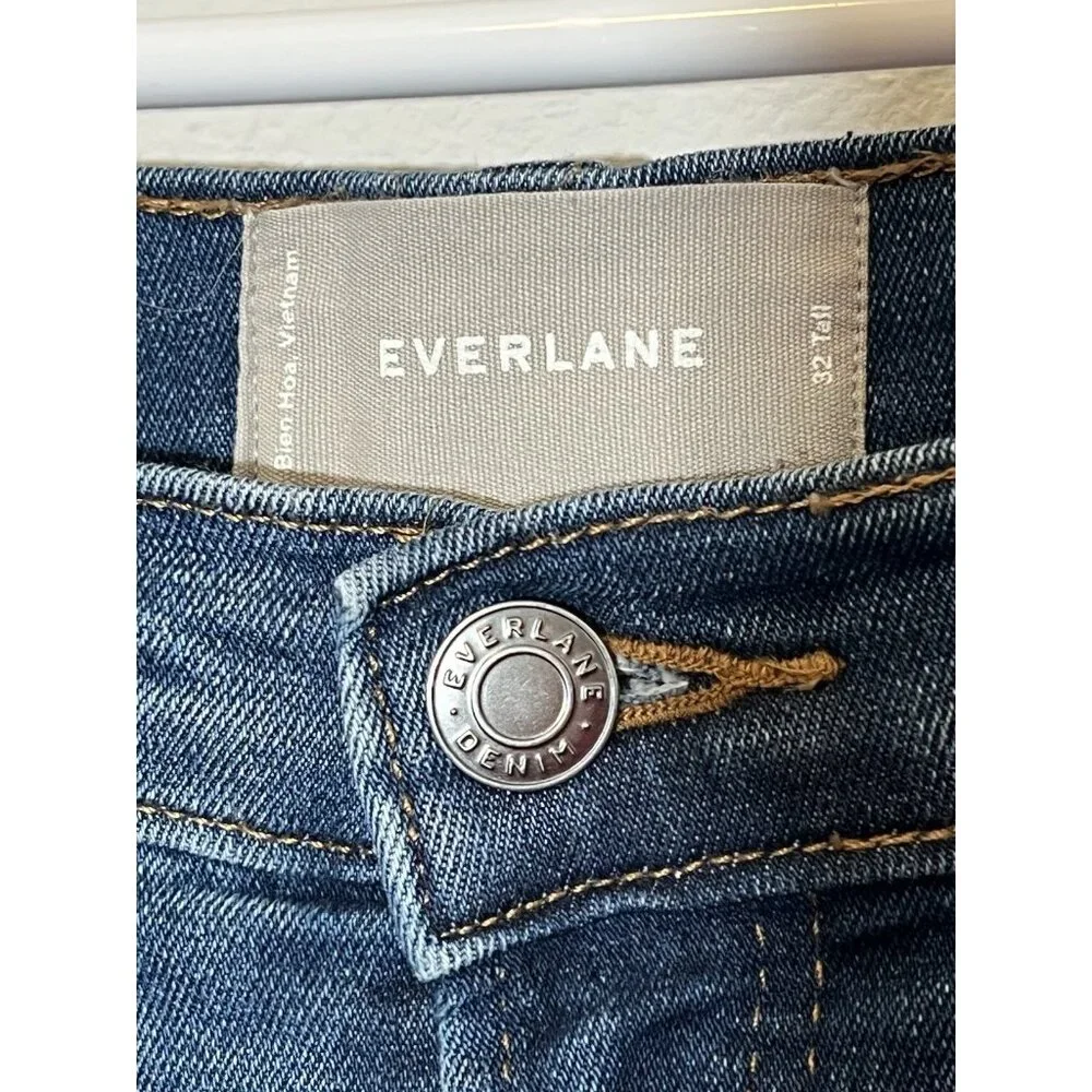 Everlane Women Jeans Size 32 High Rise Skinny Blue Stretch Zipper Pockets